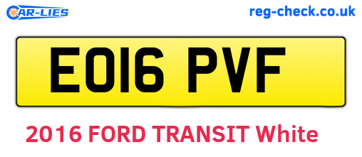 EO16PVF are the vehicle registration plates.