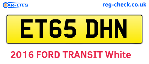 ET65DHN are the vehicle registration plates.