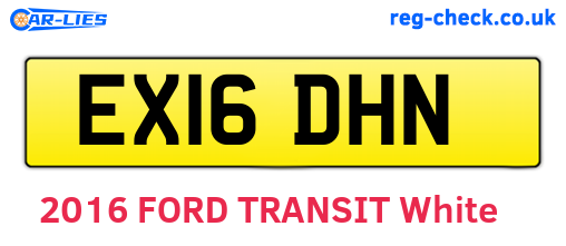 EX16DHN are the vehicle registration plates.
