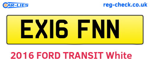EX16FNN are the vehicle registration plates.