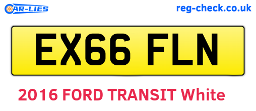 EX66FLN are the vehicle registration plates.