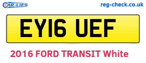 EY16UEF are the vehicle registration plates.