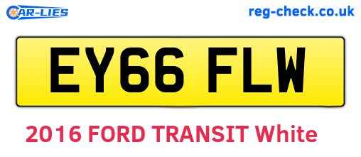 EY66FLW are the vehicle registration plates.
