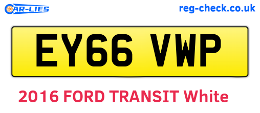 EY66VWP are the vehicle registration plates.