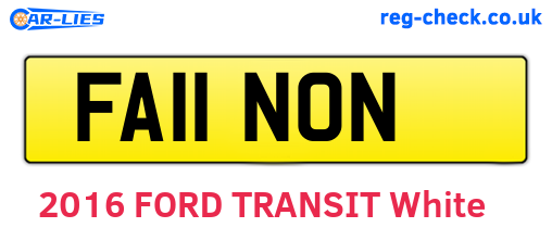 FA11NON are the vehicle registration plates.