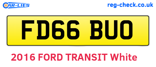 FD66BUO are the vehicle registration plates.