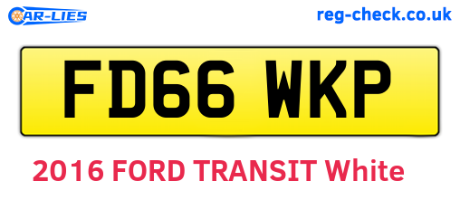 FD66WKP are the vehicle registration plates.