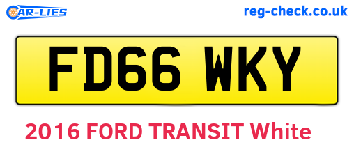 FD66WKY are the vehicle registration plates.