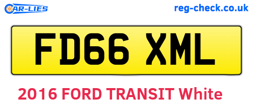 FD66XML are the vehicle registration plates.