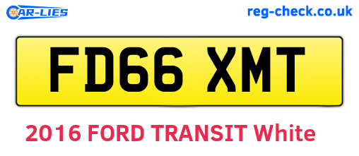 FD66XMT are the vehicle registration plates.