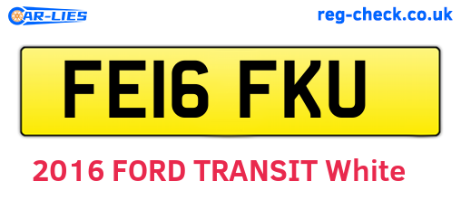 FE16FKU are the vehicle registration plates.
