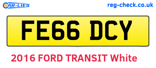 FE66DCY are the vehicle registration plates.