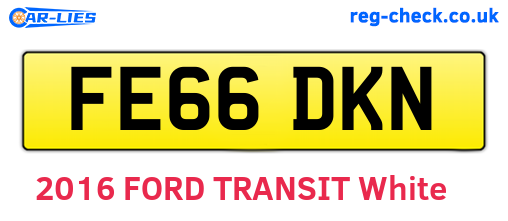 FE66DKN are the vehicle registration plates.