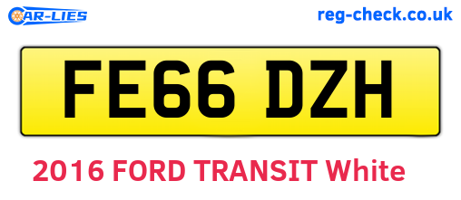 FE66DZH are the vehicle registration plates.