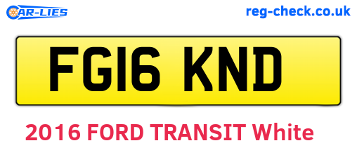 FG16KND are the vehicle registration plates.
