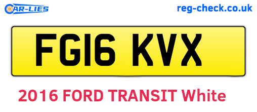 FG16KVX are the vehicle registration plates.
