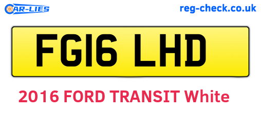 FG16LHD are the vehicle registration plates.