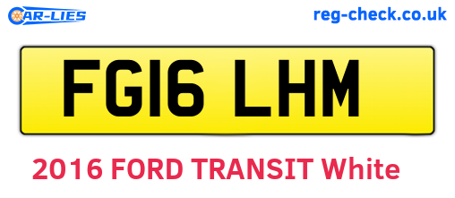 FG16LHM are the vehicle registration plates.