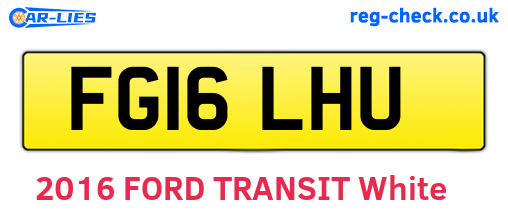 FG16LHU are the vehicle registration plates.