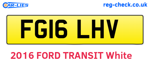 FG16LHV are the vehicle registration plates.