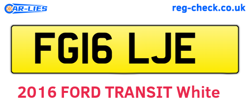 FG16LJE are the vehicle registration plates.