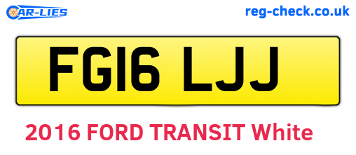 FG16LJJ are the vehicle registration plates.