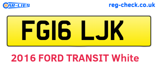 FG16LJK are the vehicle registration plates.