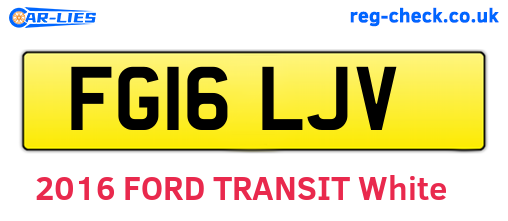 FG16LJV are the vehicle registration plates.