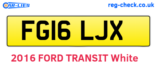 FG16LJX are the vehicle registration plates.