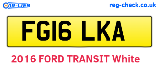 FG16LKA are the vehicle registration plates.