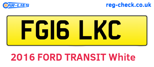 FG16LKC are the vehicle registration plates.