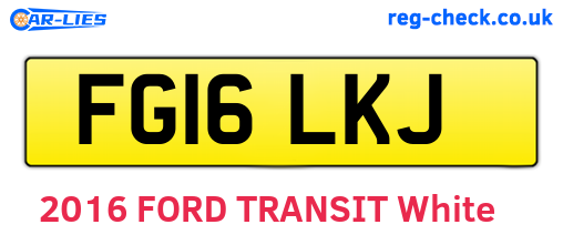 FG16LKJ are the vehicle registration plates.