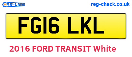 FG16LKL are the vehicle registration plates.