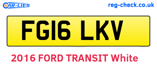 FG16LKV are the vehicle registration plates.