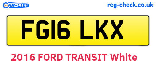 FG16LKX are the vehicle registration plates.
