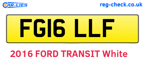 FG16LLF are the vehicle registration plates.