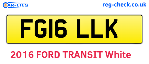 FG16LLK are the vehicle registration plates.