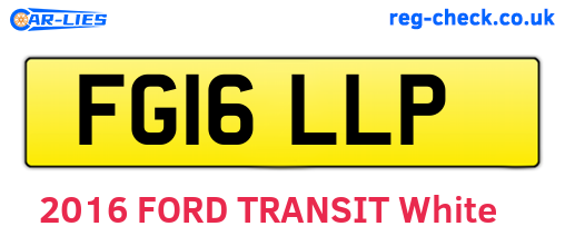 FG16LLP are the vehicle registration plates.