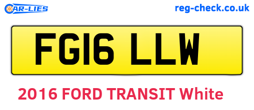 FG16LLW are the vehicle registration plates.