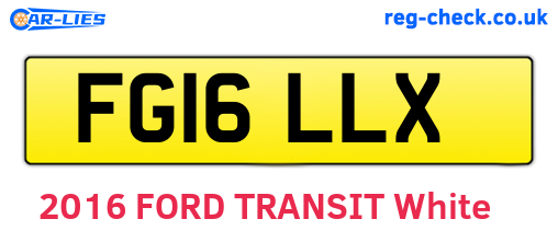 FG16LLX are the vehicle registration plates.