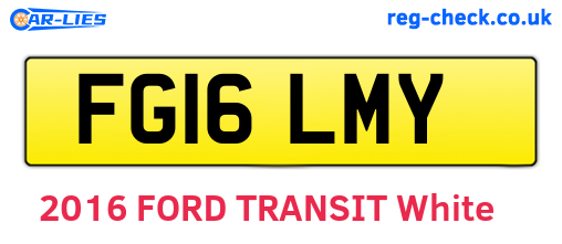 FG16LMY are the vehicle registration plates.
