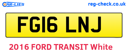 FG16LNJ are the vehicle registration plates.