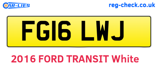 FG16LWJ are the vehicle registration plates.