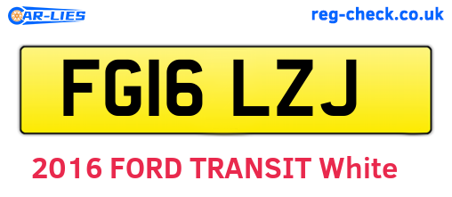 FG16LZJ are the vehicle registration plates.