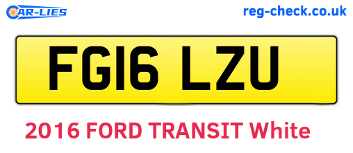 FG16LZU are the vehicle registration plates.