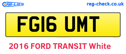 FG16UMT are the vehicle registration plates.