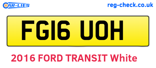 FG16UOH are the vehicle registration plates.