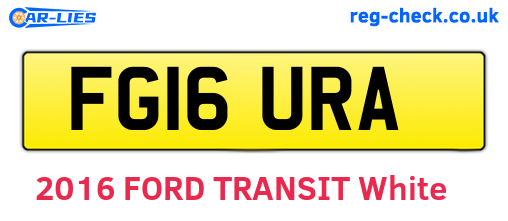 FG16URA are the vehicle registration plates.