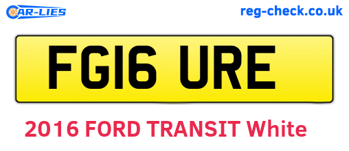 FG16URE are the vehicle registration plates.