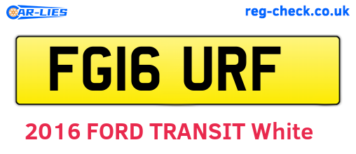 FG16URF are the vehicle registration plates.